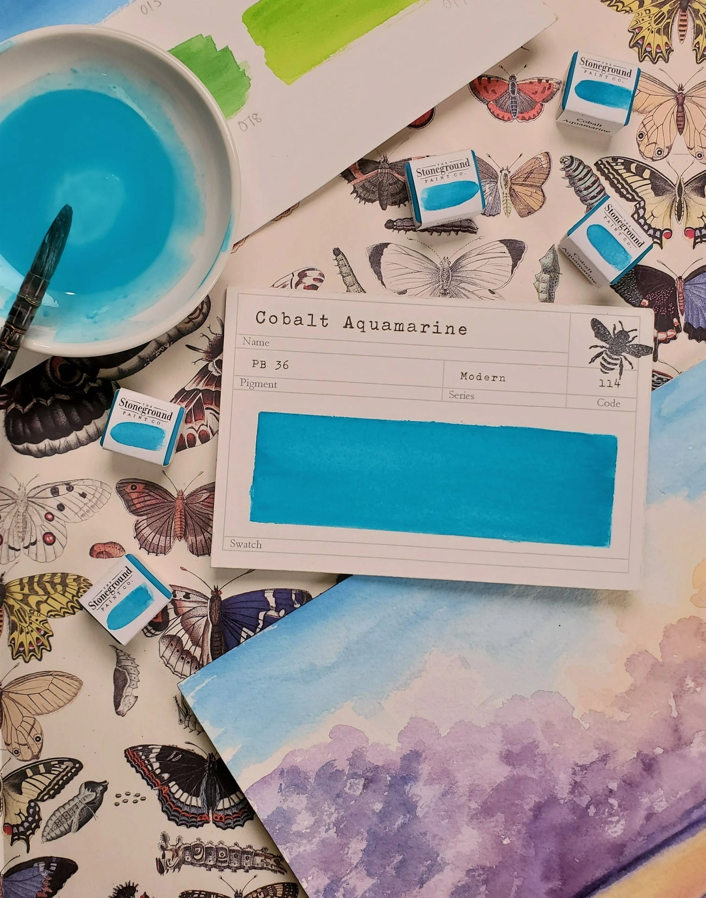 Cobalt Aquamarine ~ Gouache