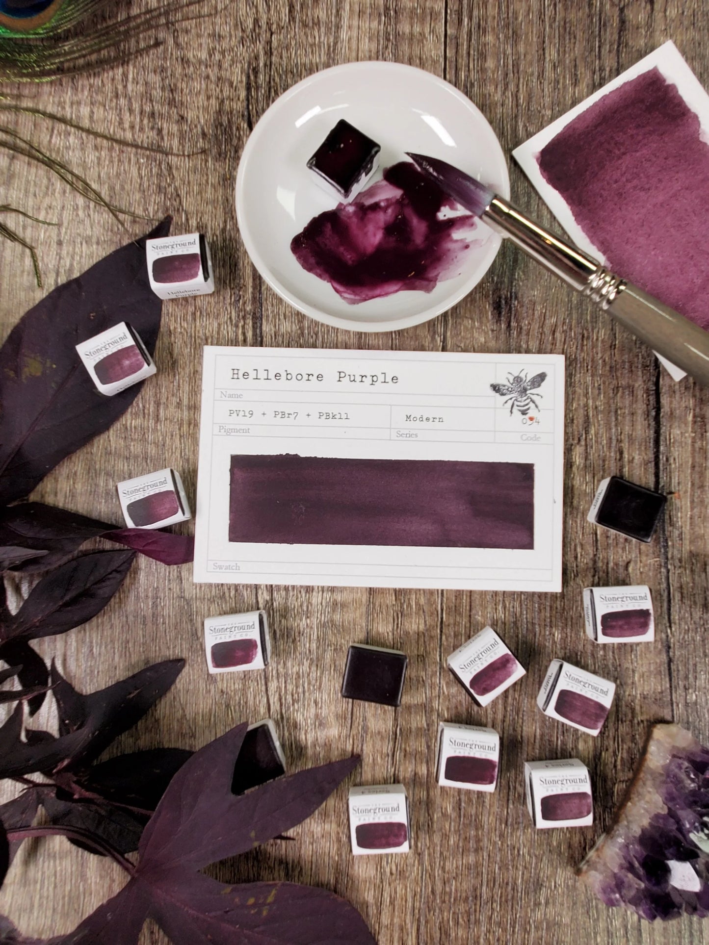 Hellebore Purple ~ Gouache