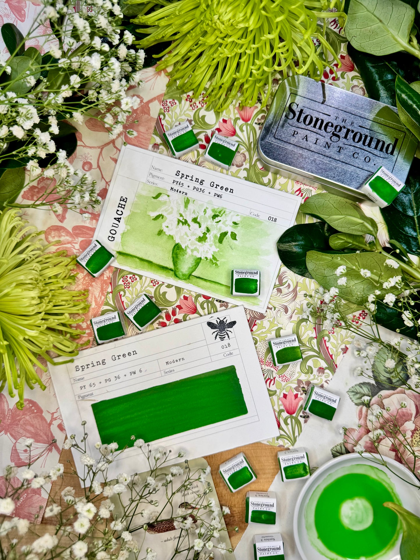 Spring Green ~ Gouache