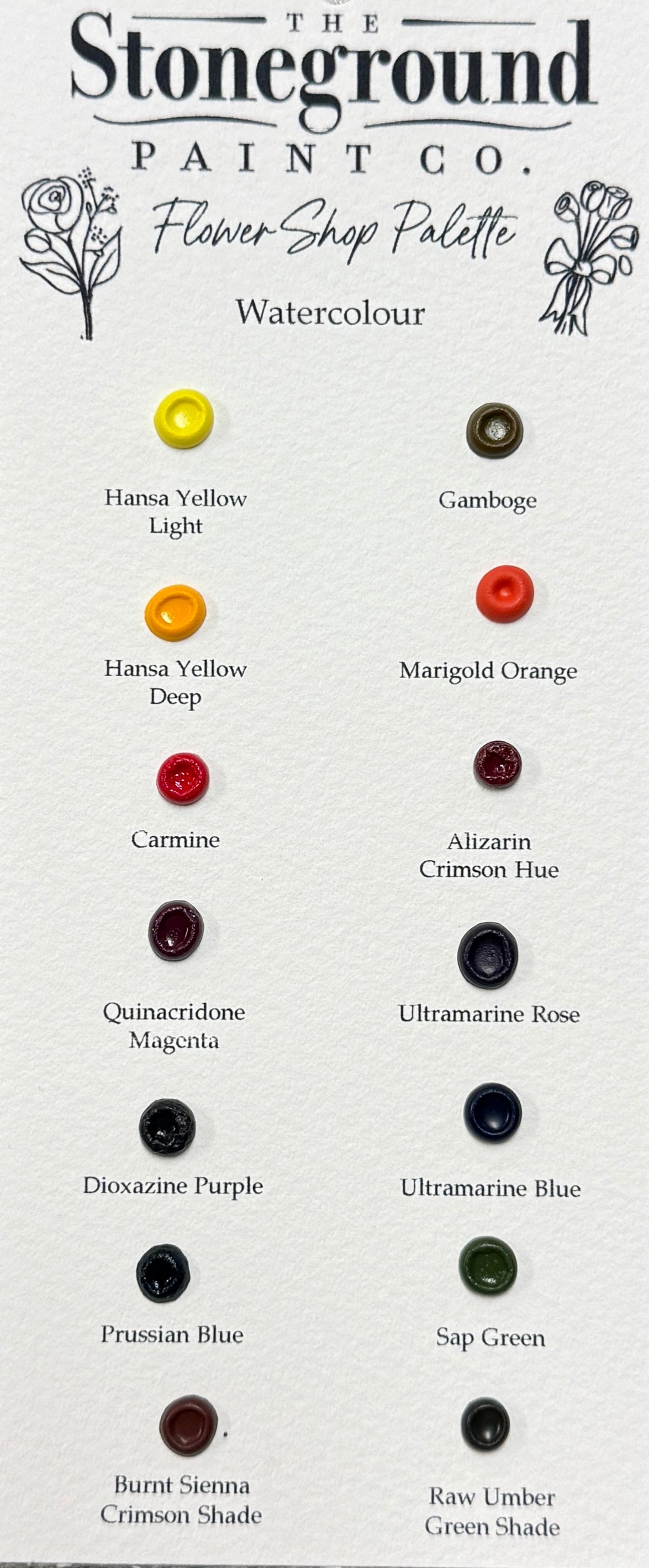 Flower Shop - Watercolour ~14 Dot Card