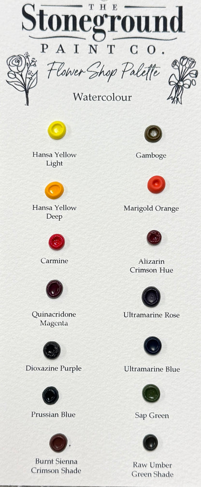 Flower Shop - Watercolour ~14 Dot Card